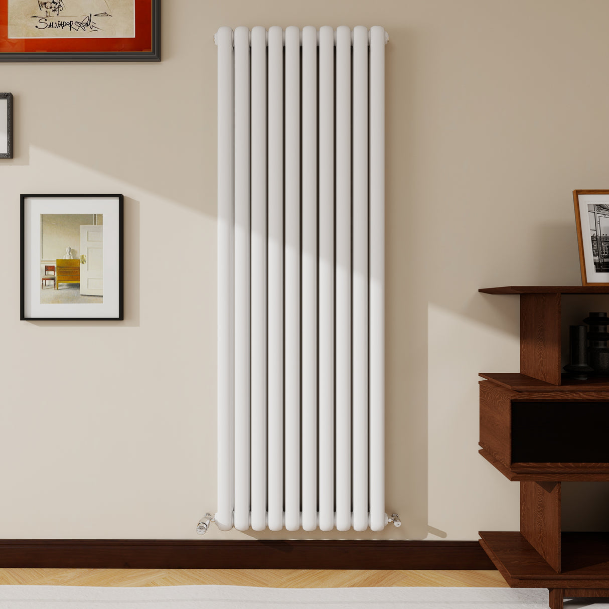 Modern Splash Vertical Round Tube Cast Iron Radiator 1800x624mm Double