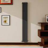Modern Splash Vertical Round Tube Cast Iron Radiator 1800x264mm Double