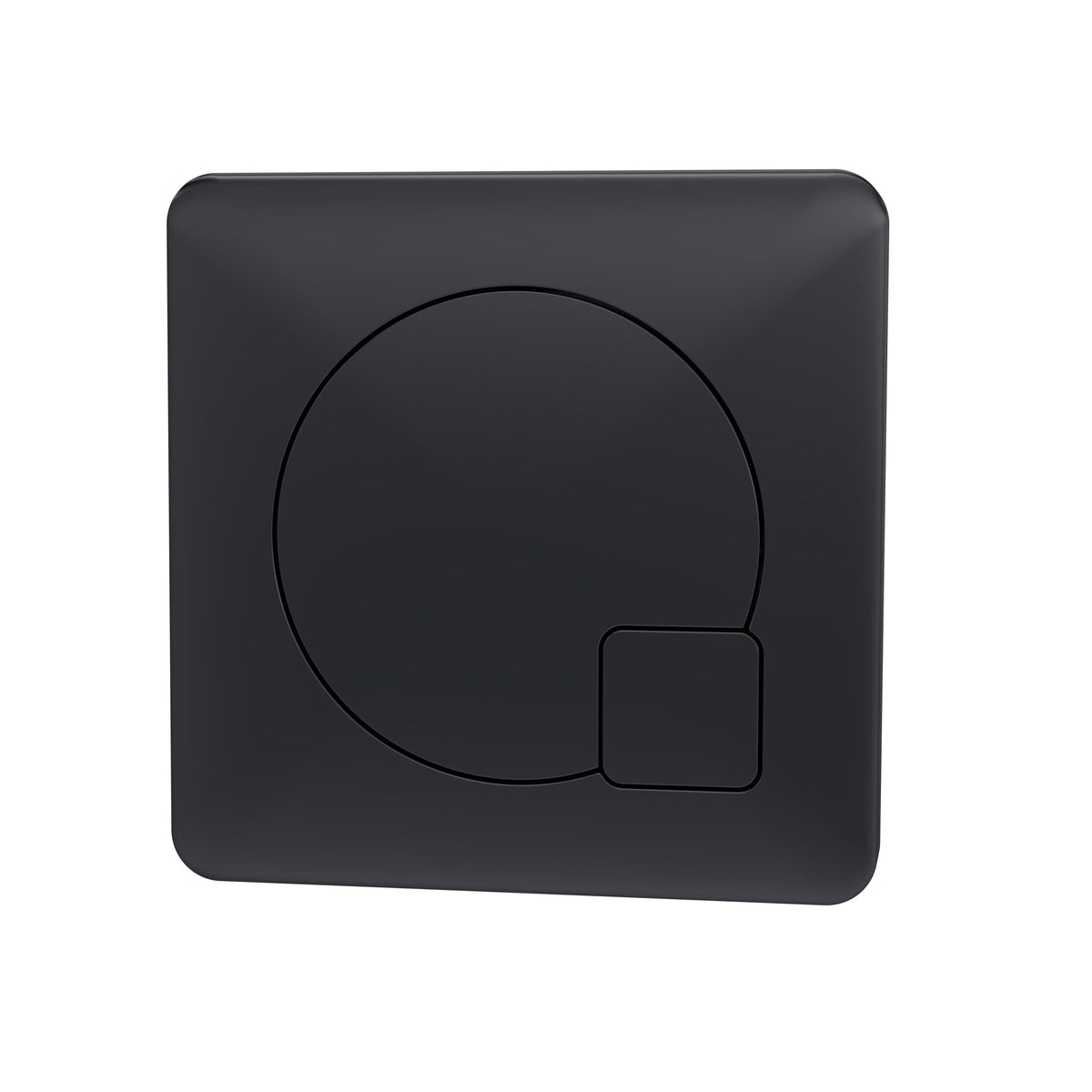 Modern Splash  Toilet Square Black Dual Flush Push Button
