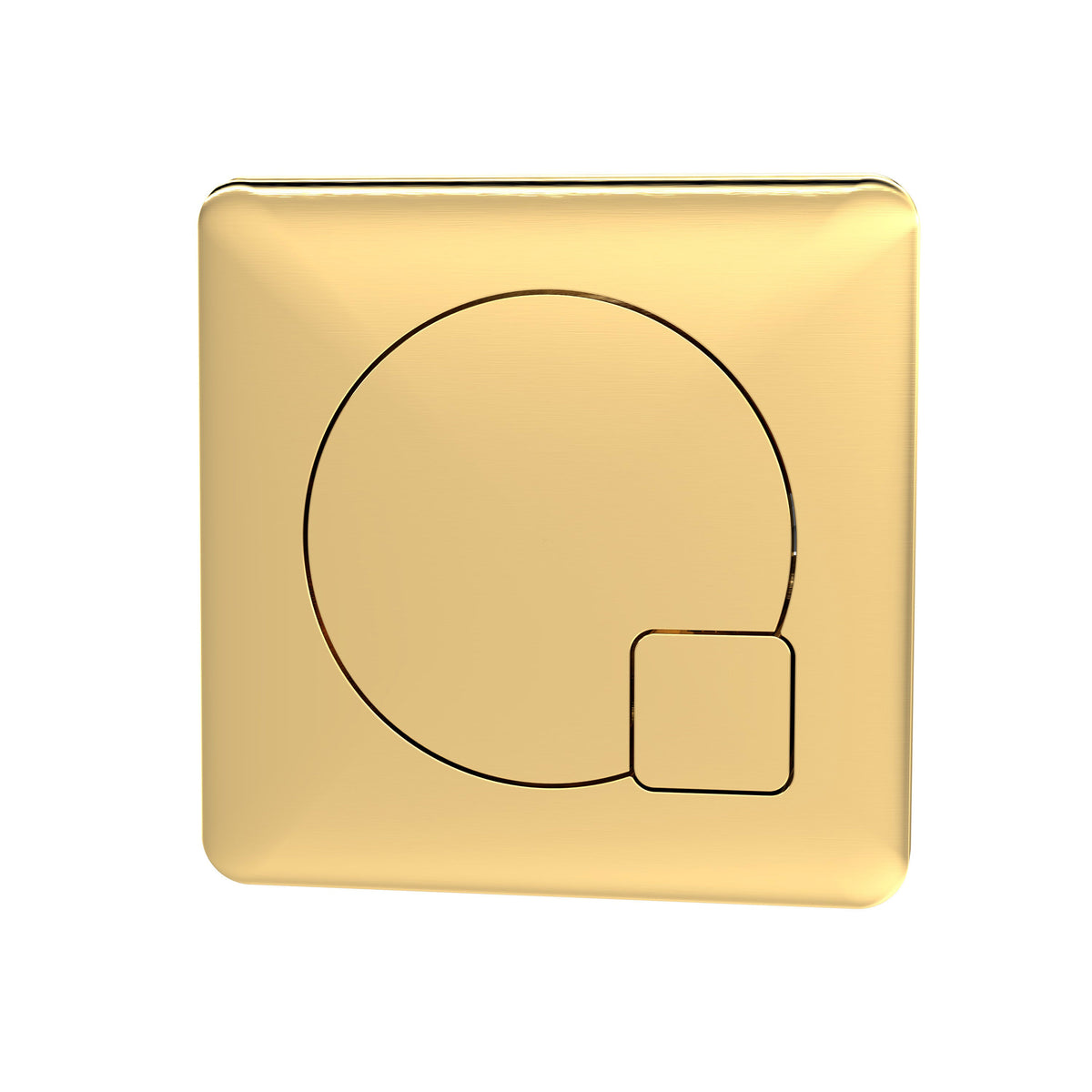 Modern Splash  Toilet Square Brushed Brass Dual Flush Push Button