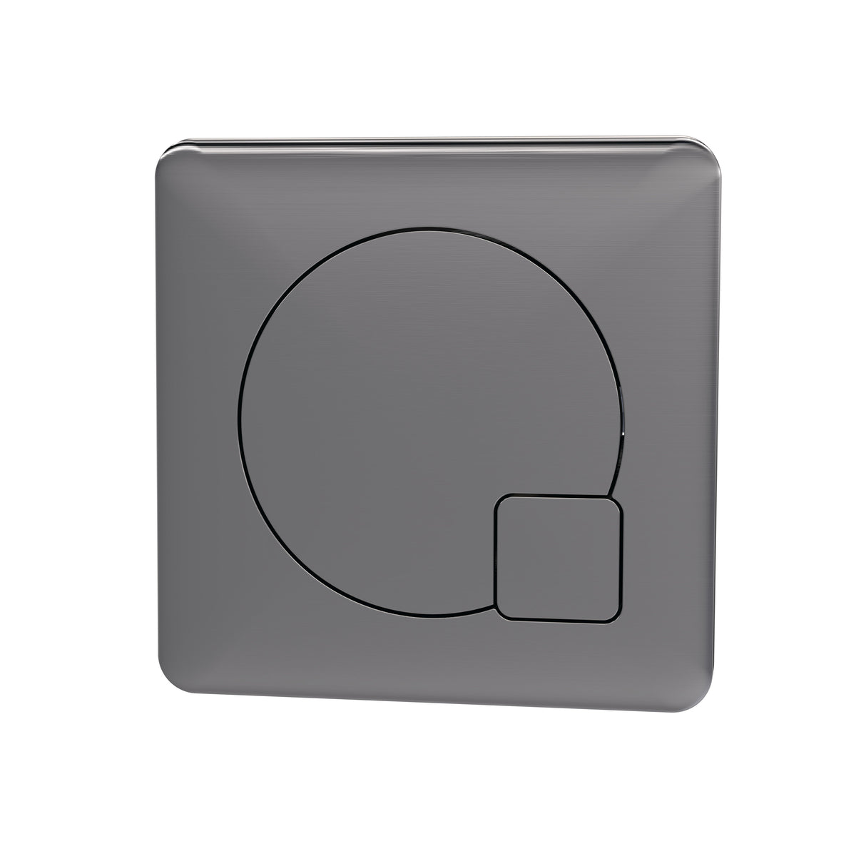 Modern Splash  Toilet Square Brushed Pewter Dual Flush Push Button