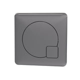 Modern Splash  Toilet Square Brushed Pewter Dual Flush Push Button