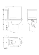 Modern Splash  Milo Rimless Close Coupled Toilet