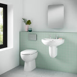 Modern Splash  Milo Round Comfort Height Back to Wall  Toilet Pan