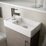 Modern Splash 400mm Anthracite Floor Standing 1 Door Compact Vanity Unit With 1 Tap Hole Basin