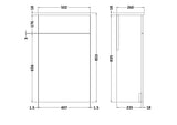 Modern Splash 500mm Gloss Grey Floor Standing WC Unit