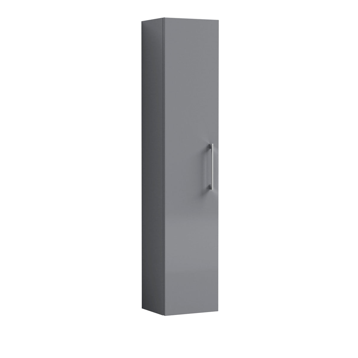 Modern Splash 300mm Satin Grey Wall Hung Tall Cabinet