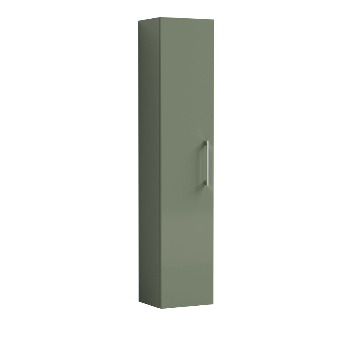Modern Splash 300mm Satin Green Wall Hung Tall Cabinet