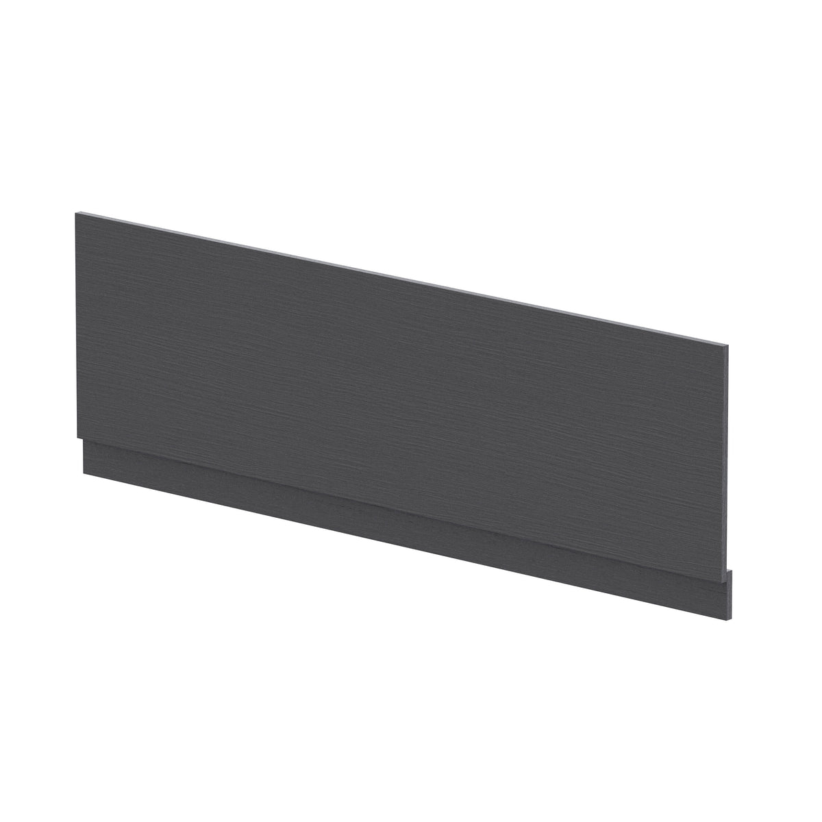 1700mm Graphite Grey Woodgrain MFC Front Bath Panel With Plinth