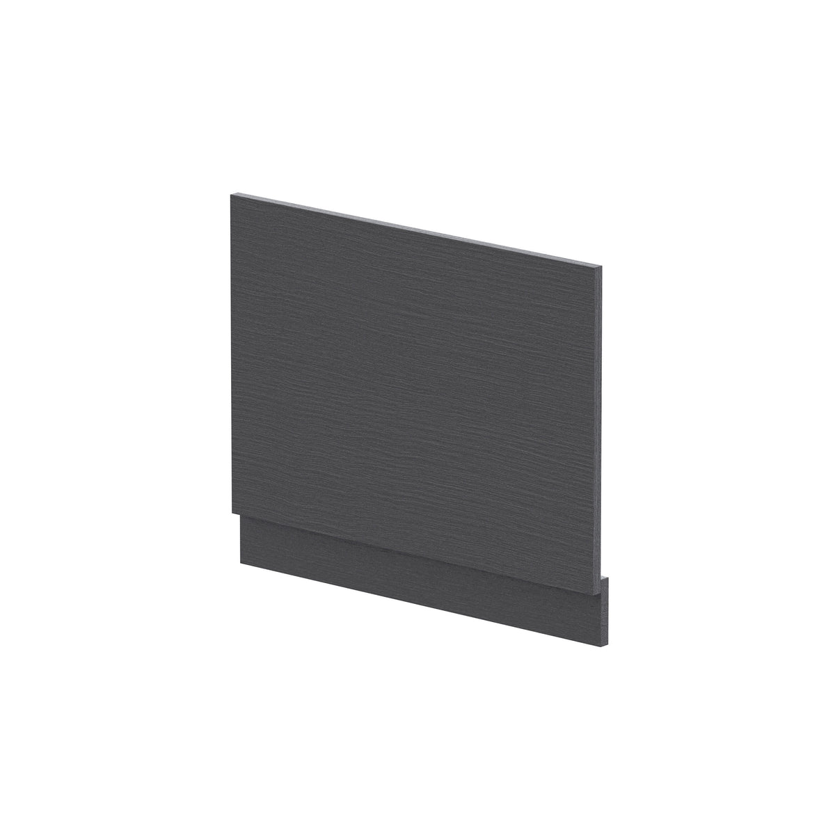 700mm Graphite Grey Woodgrain MFC End Bath Panel With Plinth