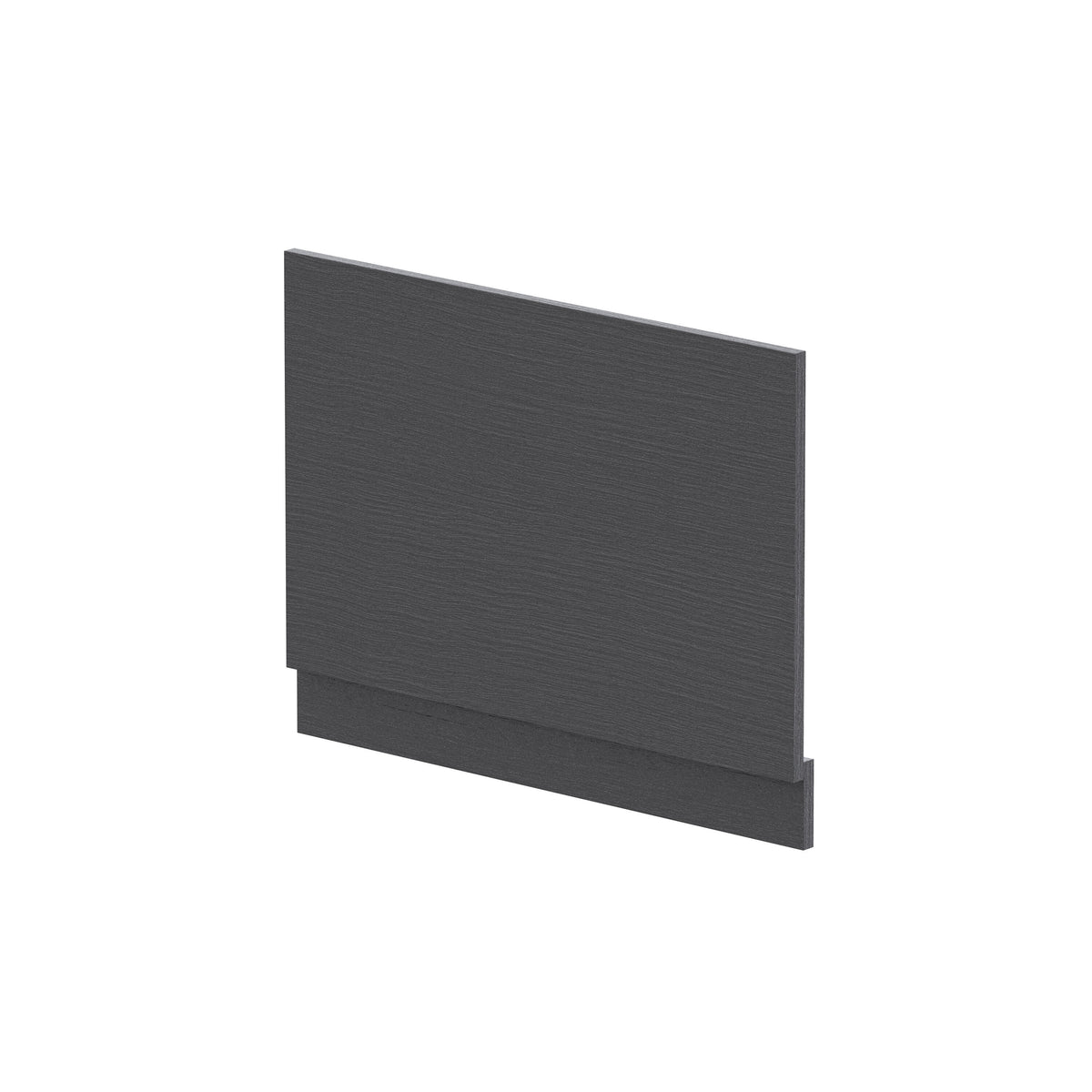 750mm Graphite Grey Woodgrain MFC End Bath Panel With Plinth