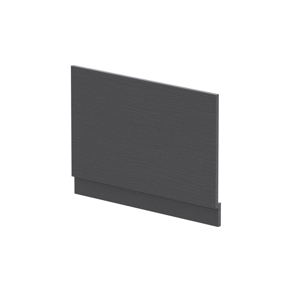800mm Graphite Grey Woodgrain MFC End Bath Panel With Plinth