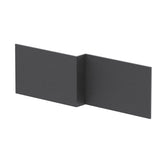 1700mm L-Shape Square Graphite Grey Woodgrain MFC Shower Bath Front Panel