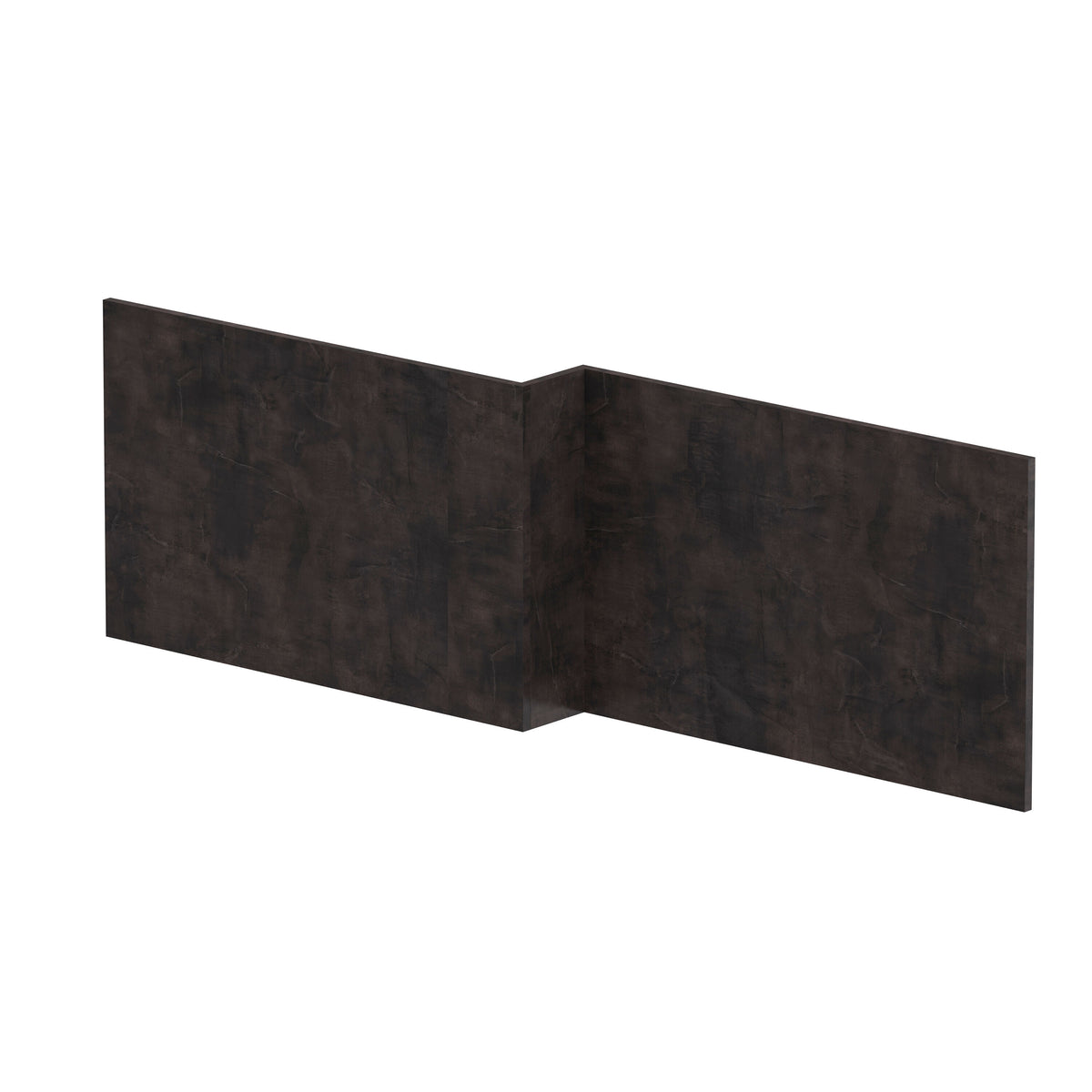 Modern Splash 1700mm L-Shaped Metallic Slate MFC Shower Bath Panel With Plinth