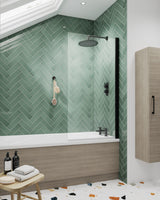 1700mm Solace Oak MFC Woodgrain Front Bath Panel With Plinth