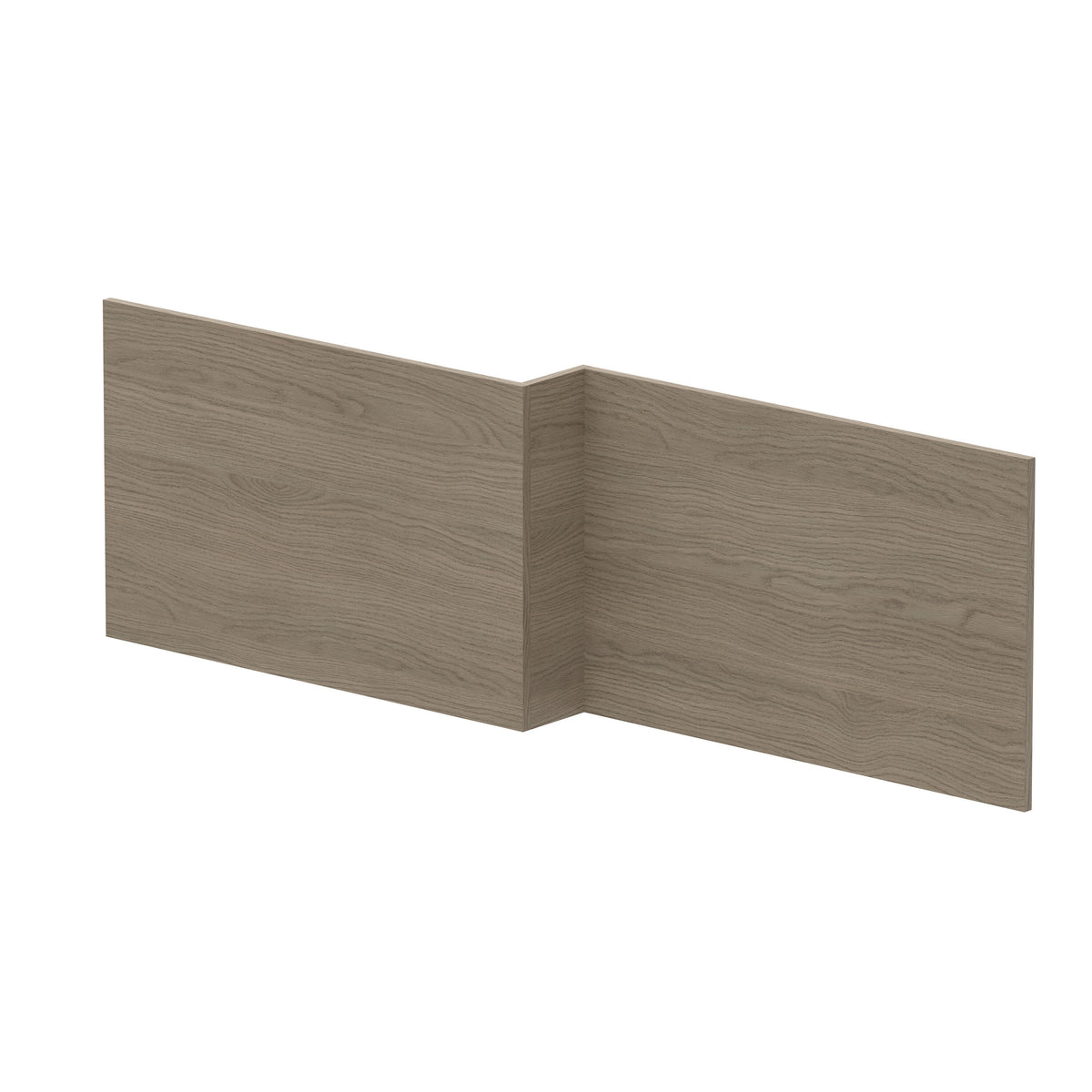 Modern Splash 1700mm L-Shape Square Solace Oak MFC Woodgrain Shower Bath Panel