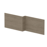 Modern Splash 1700mm L-Shape Square Solace Oak MFC Woodgrain Shower Bath Panel