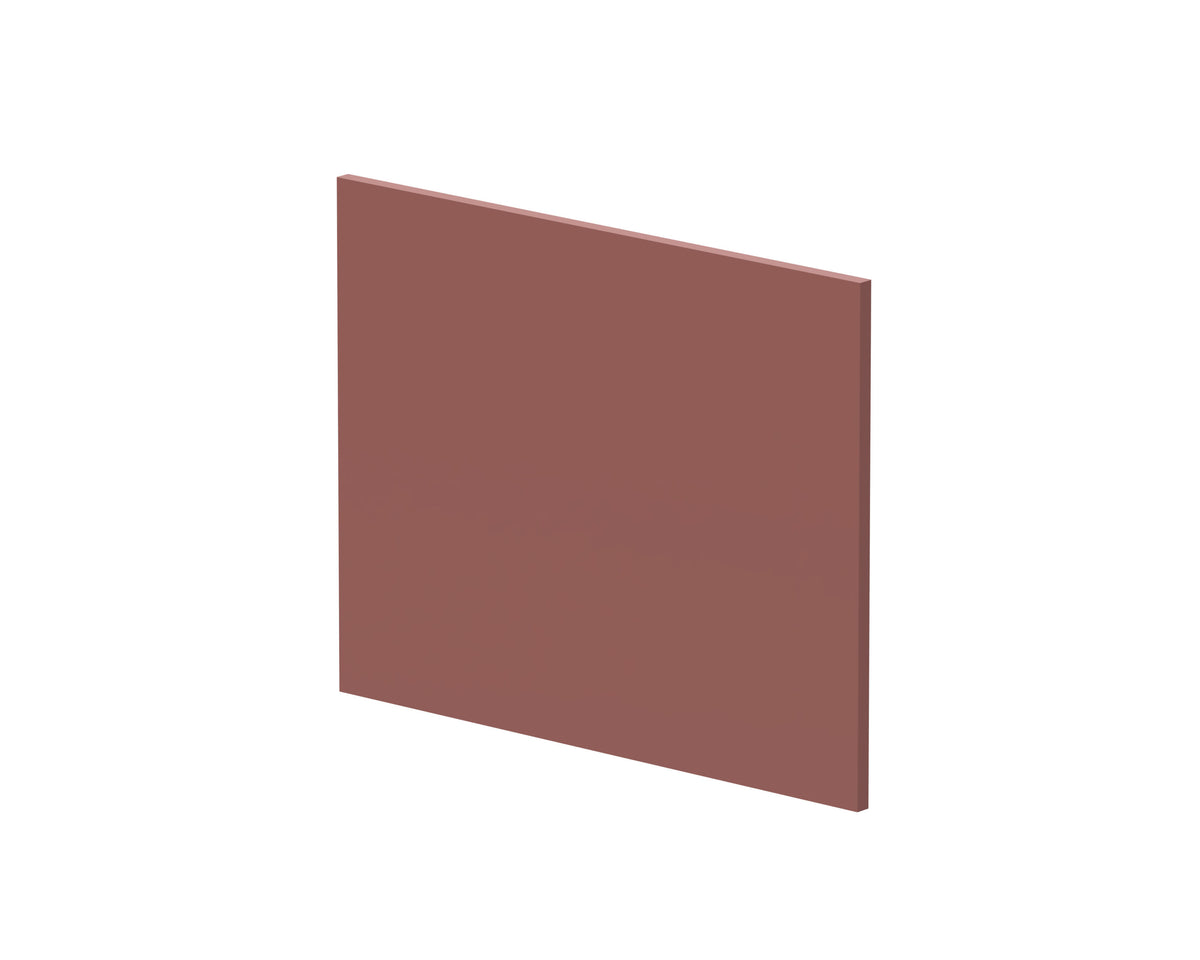 Modern Splash 680 x 18mm Square Smoked Red MFC Smooth Matt Shower Bath End Panel