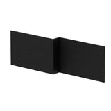 Modern Splash 1700mm L-Shape Square Charcoal Black MFC Shower Bath Front Panel