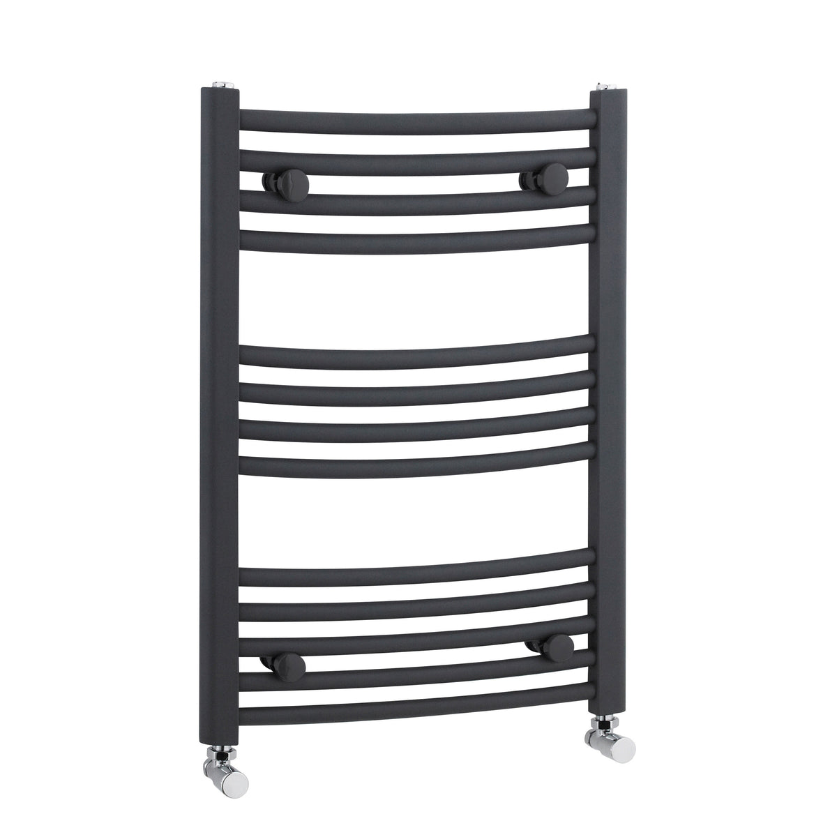 Modern Splash Anthracite  700mm x 500mm  Vertical Curved Ladder Rail