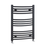 Modern Splash Anthracite  700mm x 500mm  Vertical Curved Ladder Rail