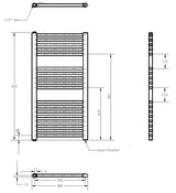 Anthracite 920mm x 480mm Vertical Electric Heated Towel Rail