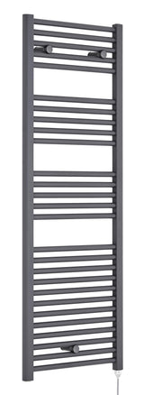 Anthracite 1375mm x 480mm Vertical Electric Heated Towel Rail