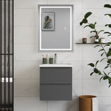 Modern Splash Wall Mounted Bathroom Vanity Unit With Thick Ceramic Basin And 2 Soft Close Drawers GreMD 500*385*520mm