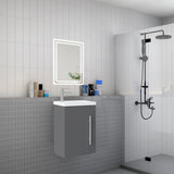 Modern Splash Wall-Mounted Mat Anthracite Free Standing Bathroom Vanity Unit With Integrated Sink 1 Door Soft-Close Door  440*230*600mm