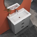 Modern Splash Anthracite Bathroom Vanity With Basin3 Soft Close Drawers 800*460*850mm