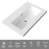 Modern Splash White Bathroom Vanity With Basin And 3 Soft Close Drawers 600*385*850mm
