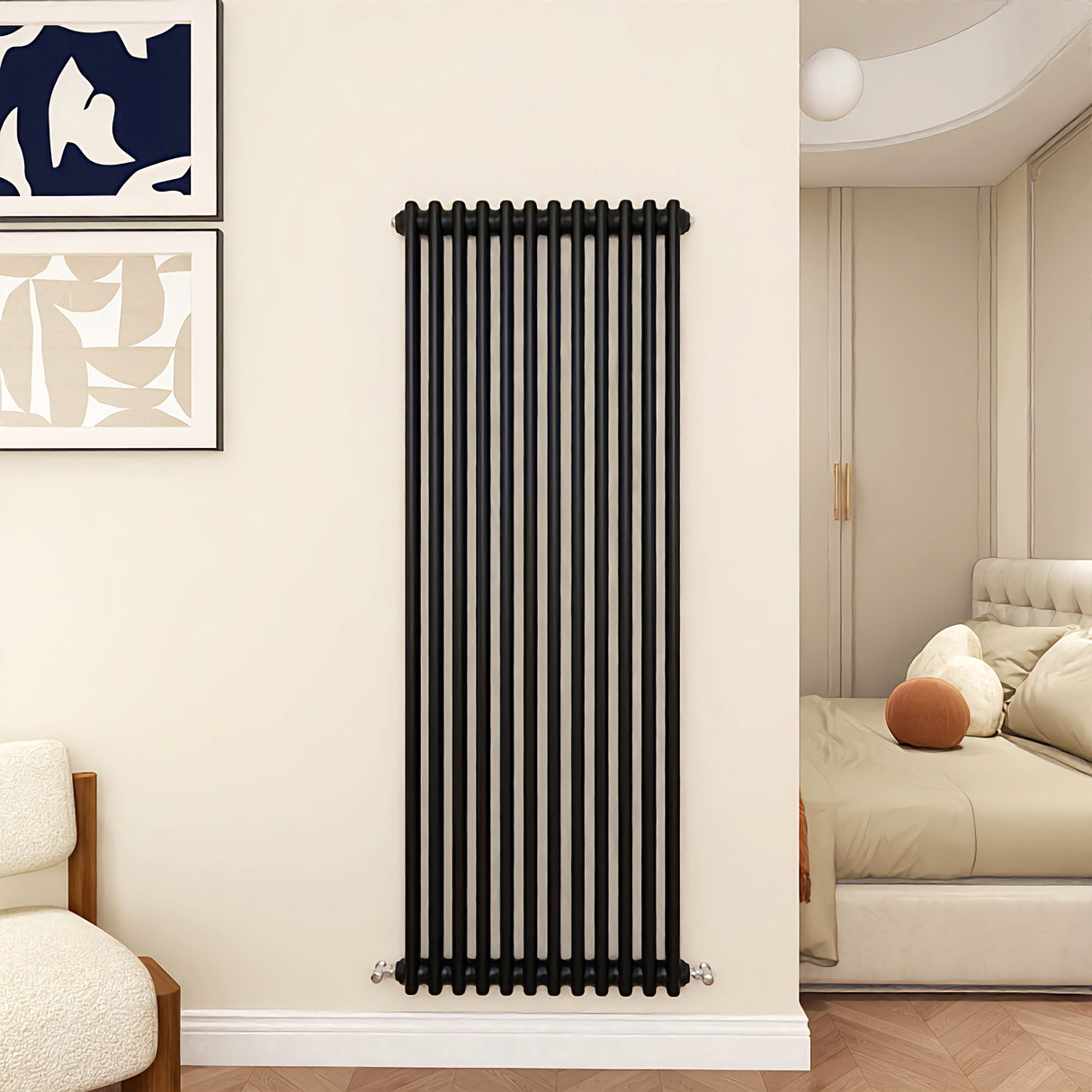 Modern Splash Cast Iron Black radiator-CIR15-12-2K
