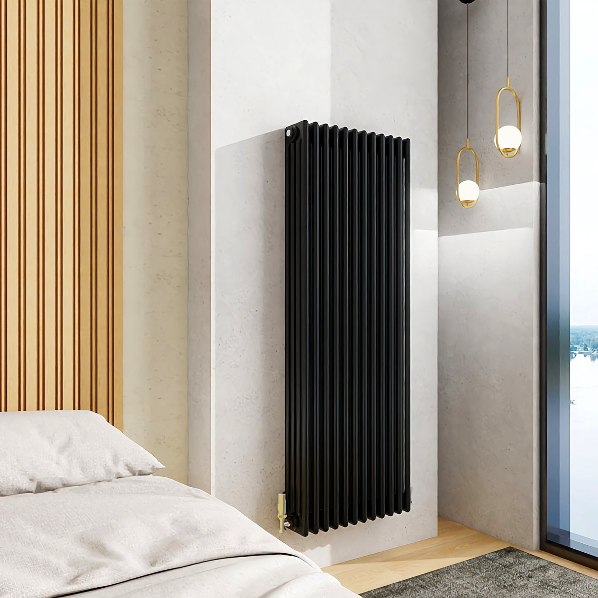 Modern Splash Cast Iron Black Radiator-CIR15-12-4K
