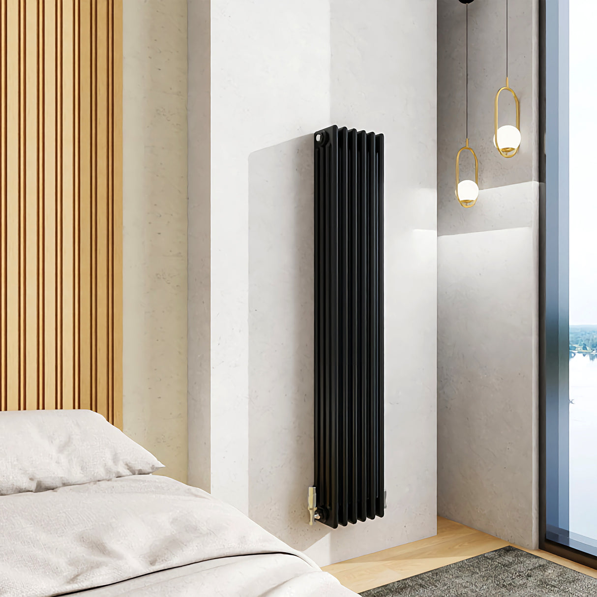 Modern Splash Cast Iron Black Radiator-CIR15-6-4K
