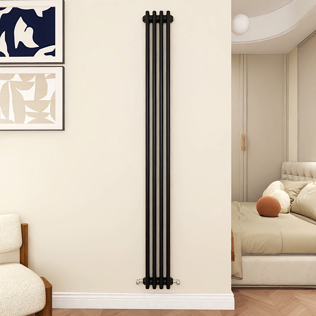 Modern Splash Cast Iron Black radiator-CIR18-4-3K
