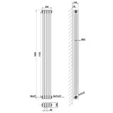 Modern Splash Cast Iron Radiator Size CIR18-4-3

