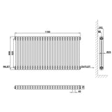 Modern Splash Cast Iron Radiator Size CIR6-26-2
