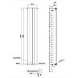 Modern Splash Flat Panel Radiator Size FP16-4-1
