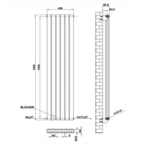 Modern Splash Flat Panel Radiator Size FP16-6-2

