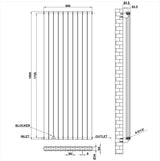 Modern Splash Flat Panel Radiator Size FP18-10-2
