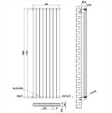 Modern Splash Flat Panel Radiator Size FP18-8-2
