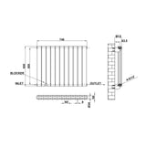 Modern Splash Flat Panel Radiator Size FP6-11-2
