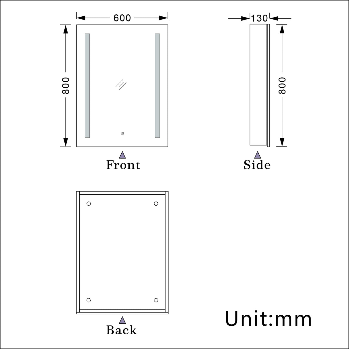 Modern Splash Led Mirror- BM-HDHY01