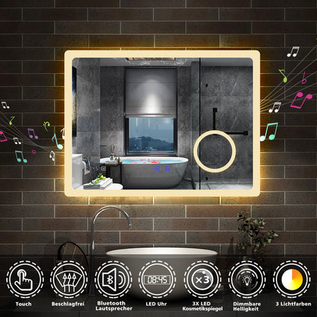 Modern Splash Led Mirror- BM-HD1503BSTM