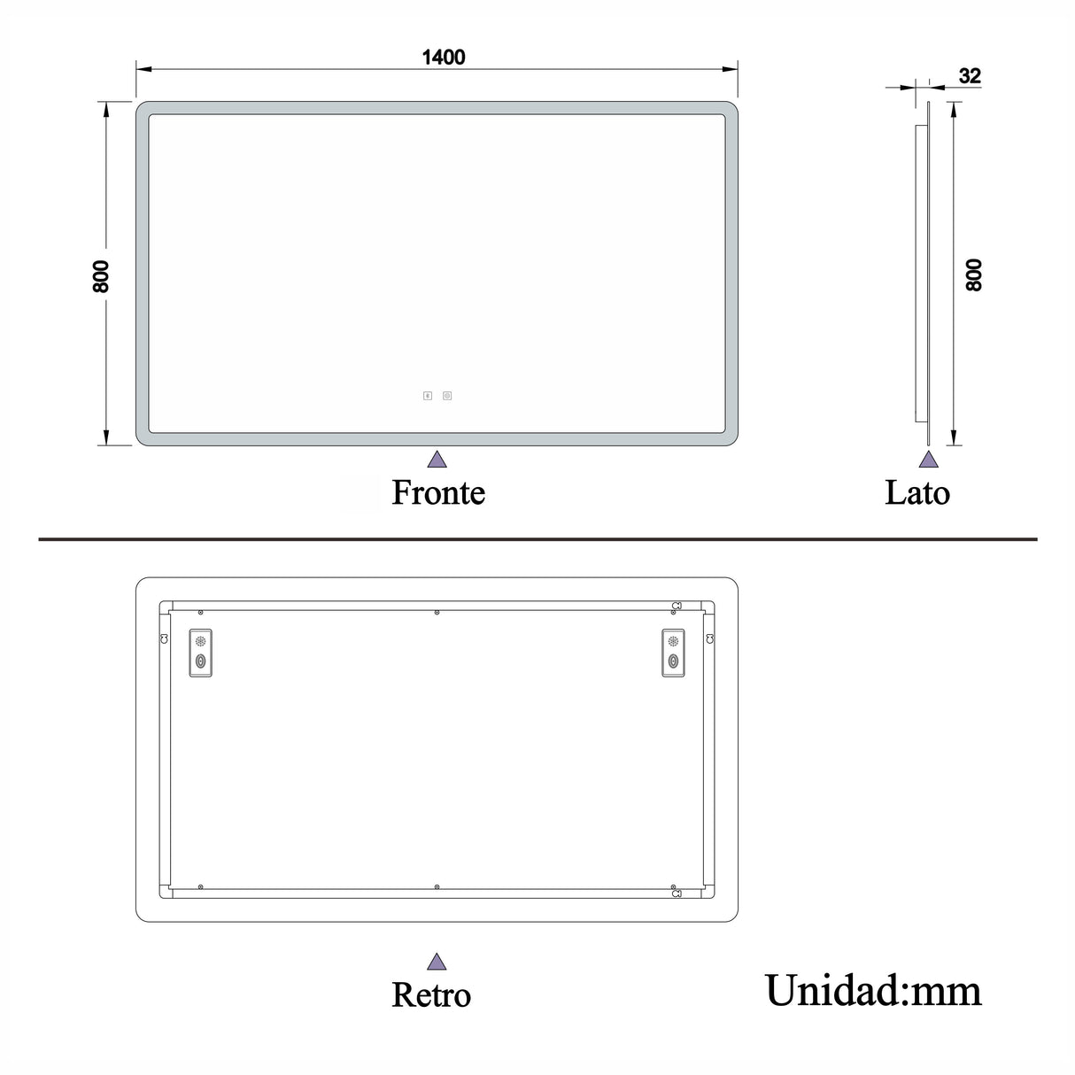 Modern Splash Led Mirror- BM-HD1507BS