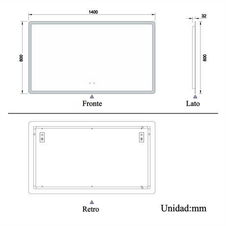 Modern Splash Led Mirror- BM-HD1507BS