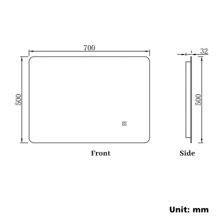 Modern Splash Led Mirror- BM-HD2501 
