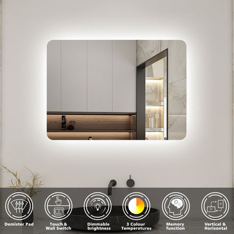 Modern Splash Led Mirror- BM-HD2501BSTX