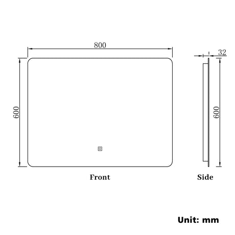 Modern Splash Led Mirror- BM-HD2502 
