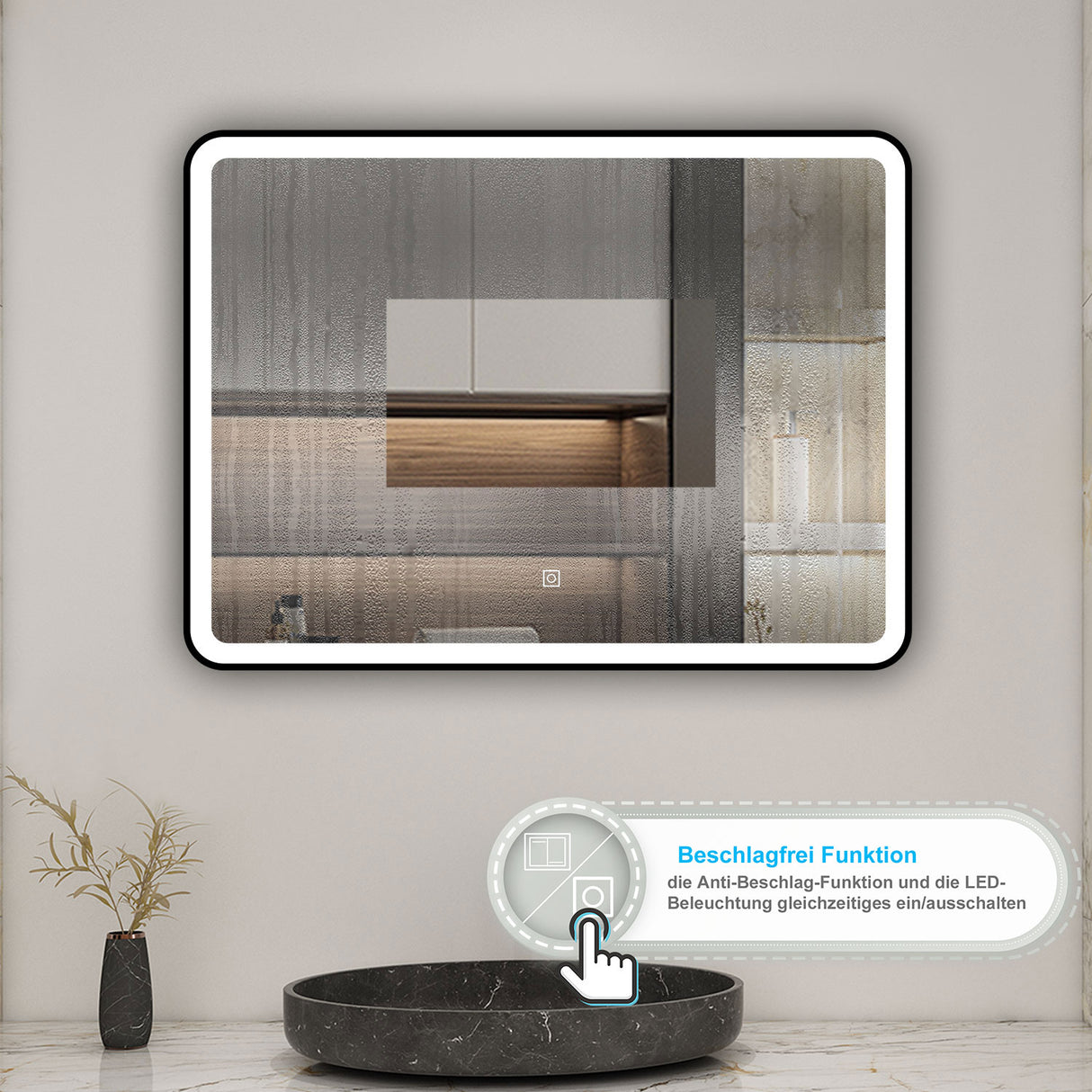Modern Splash Led Mirror- BM-HDFK1503H 
